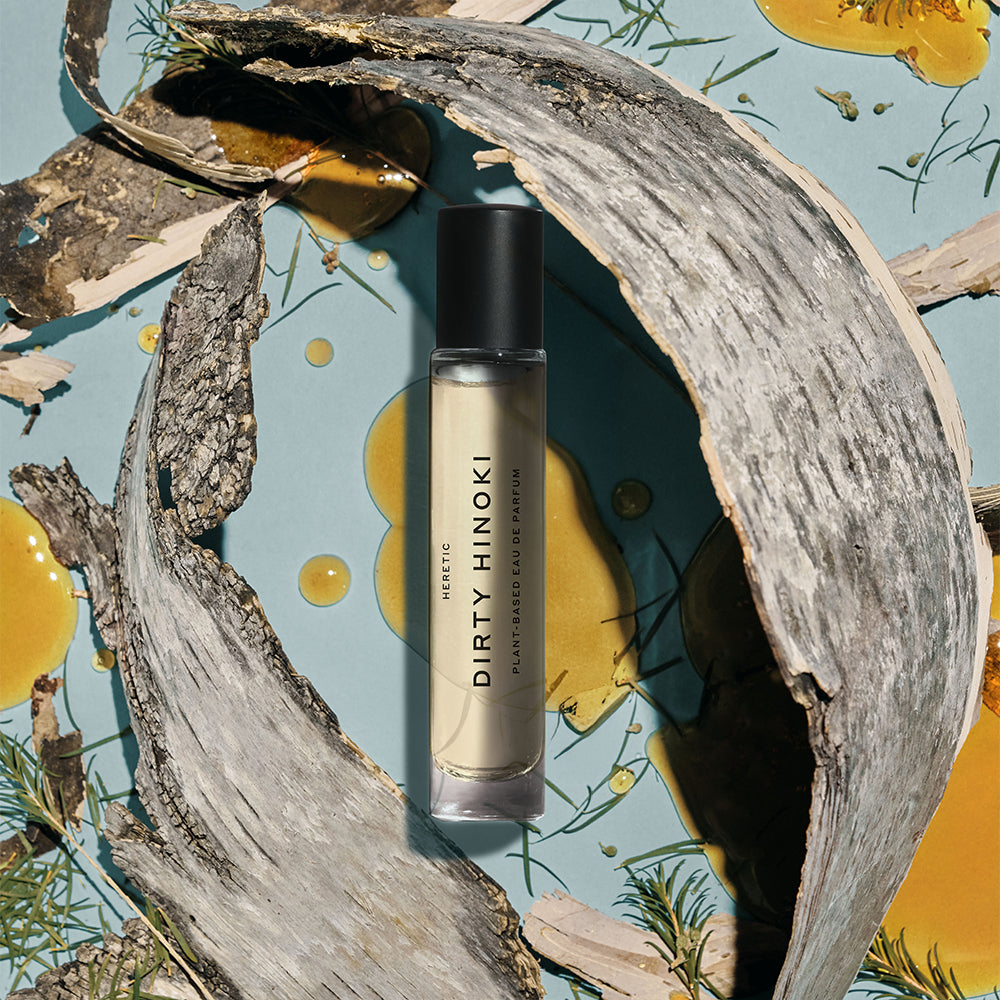 Heretic Parfum-Dirty Hinoki-Body-01_PDP_HERETICPARFUM_DIRTYHINOKI15ML_LIFESTYLE-The Detox Market | 