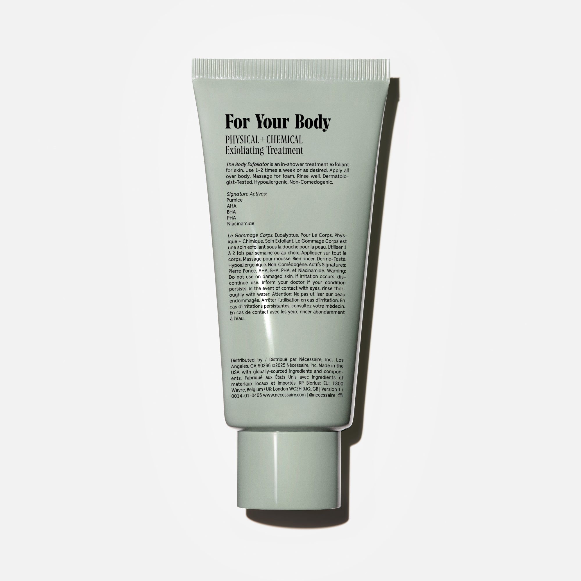 Nécessaire-The Body Exfoliator - Eucalyptus-Body-02_NECESSAIRE_PDP_THEBODYEXFOLIATOREUCALYPTUS_BACK-The Detox Market | 