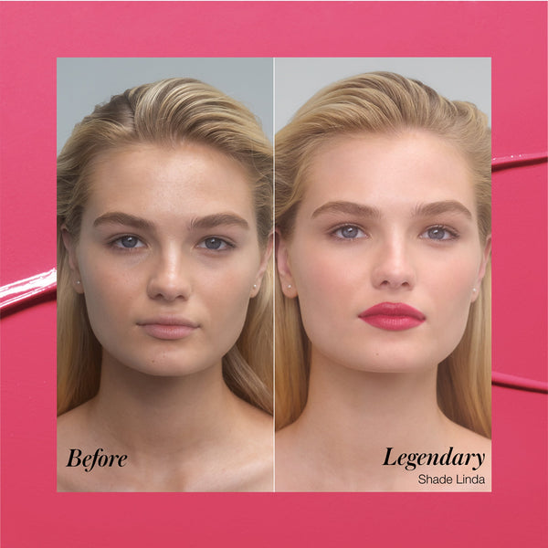 Legendary Serum Lipstick - Makeup - RMS Beauty - Legendary-Lipstick-Linda-BeforeandAfter - The Detox Market | Linda