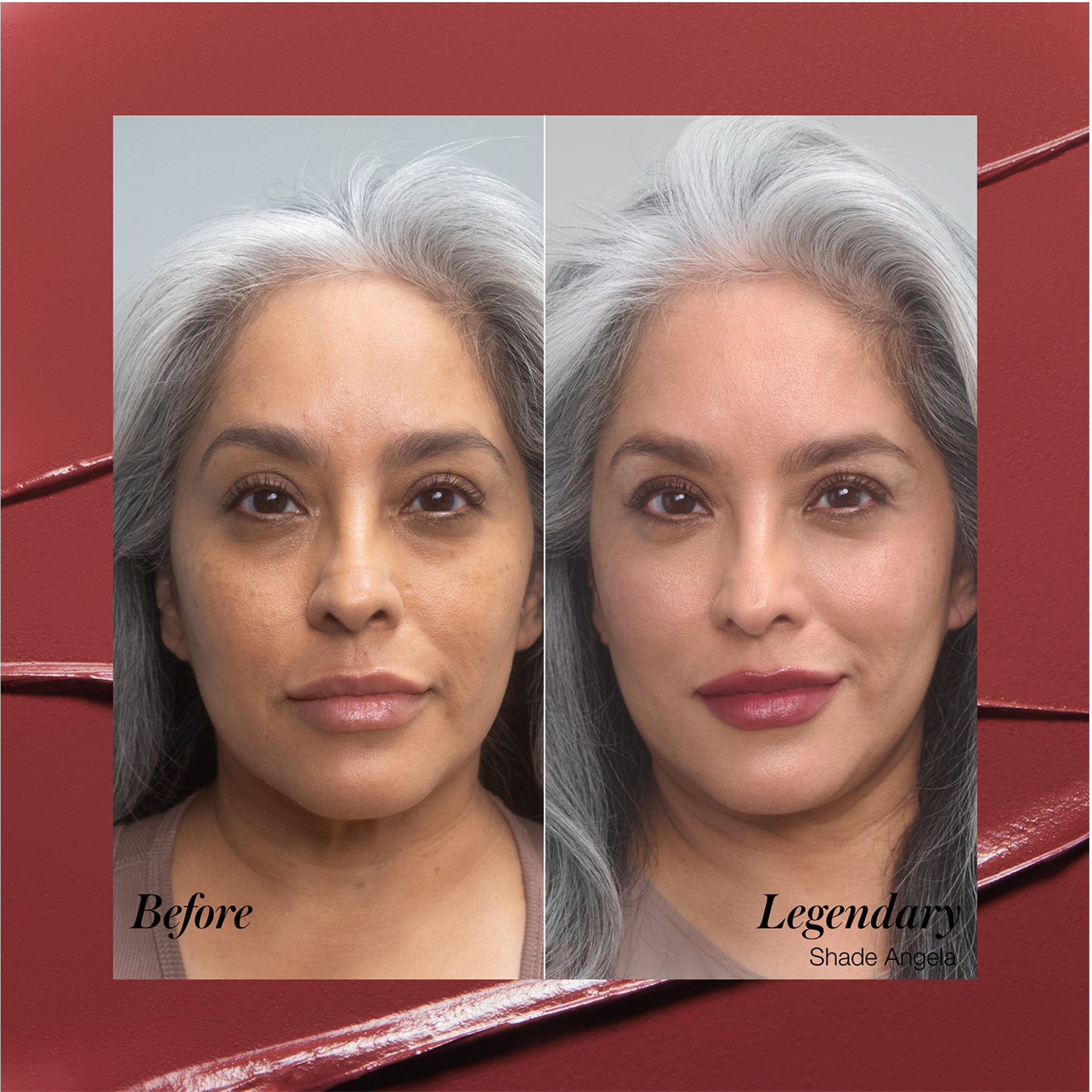 Legendary Serum Lipstick - Makeup - RMS Beauty - Legendary-Lipstick-Angela-BeforeandAfter - The Detox Market | Angela
