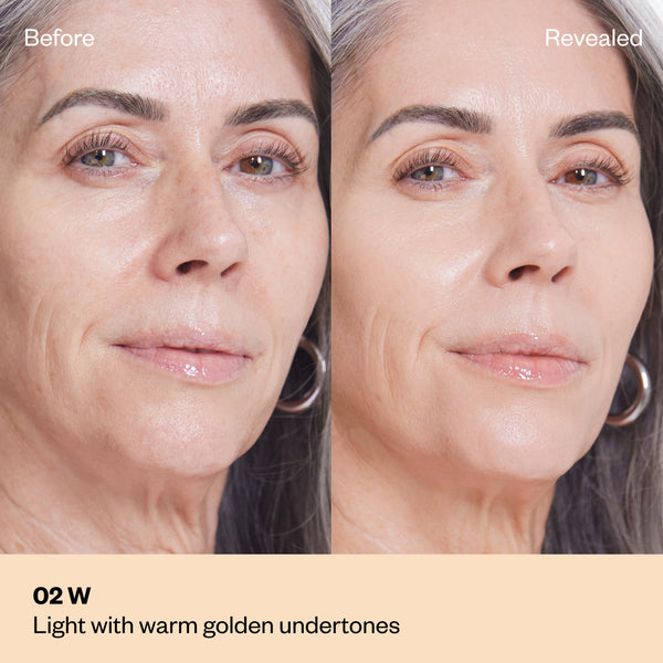 Kosas-Revealer Super Creamy + Brightening Concealer with Caffeine and Hyaluronic Acid-Makeup-1-BeforeandAfterCards_02-The Detox Market | 02 - Light with Golden Undertones