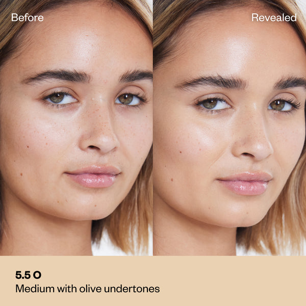 Kosas-Revealer Super Creamy + Brightening Concealer with Caffeine and Hyaluronic Acid-Makeup-1-BeforeandAfterCards_5.5-The Detox Market | 5.5 - Medium with Olive Undertones