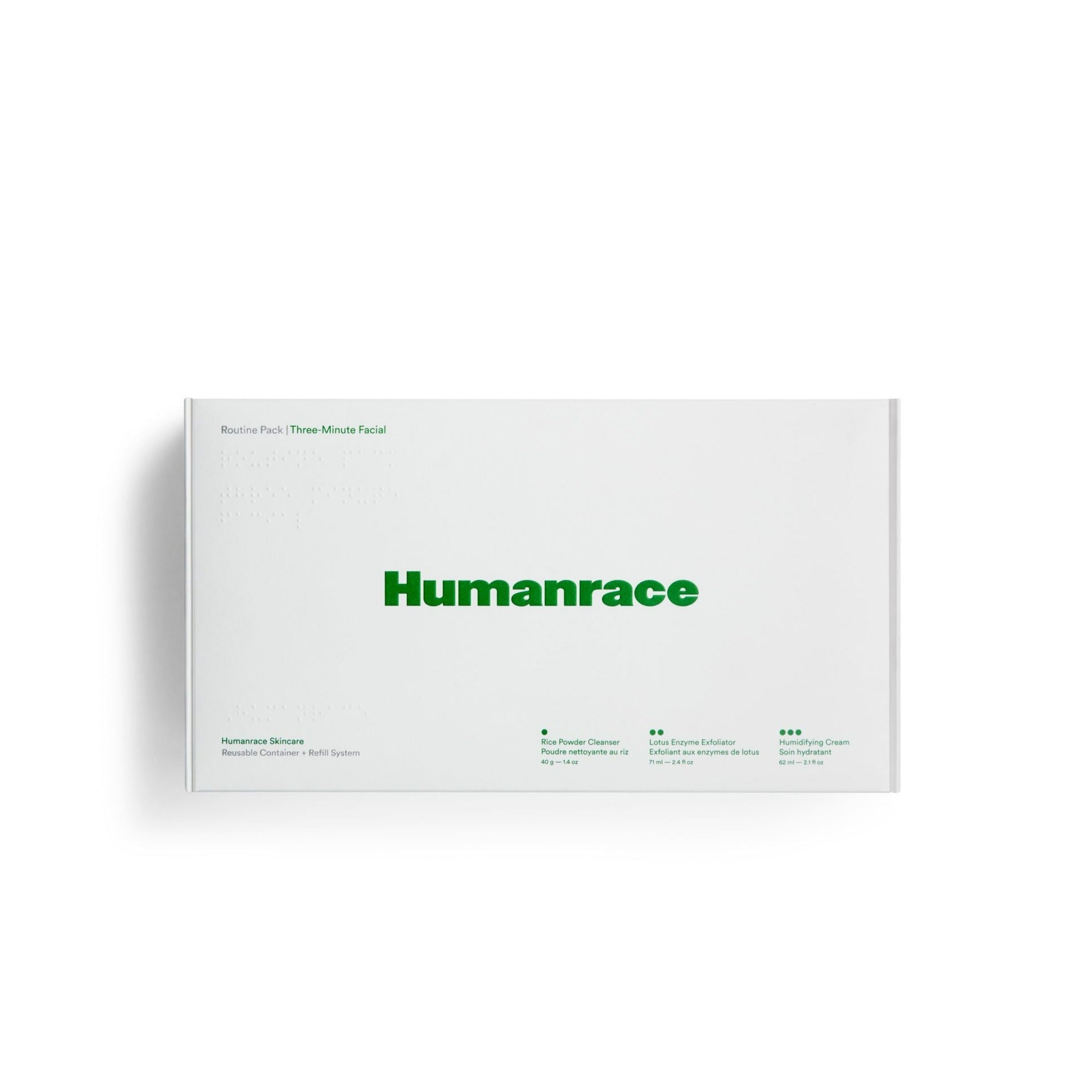 Humanrace-Routine Pack | Three Minute Facial-Skincare-3.TopDown_BoxClosed-The Detox Market | 