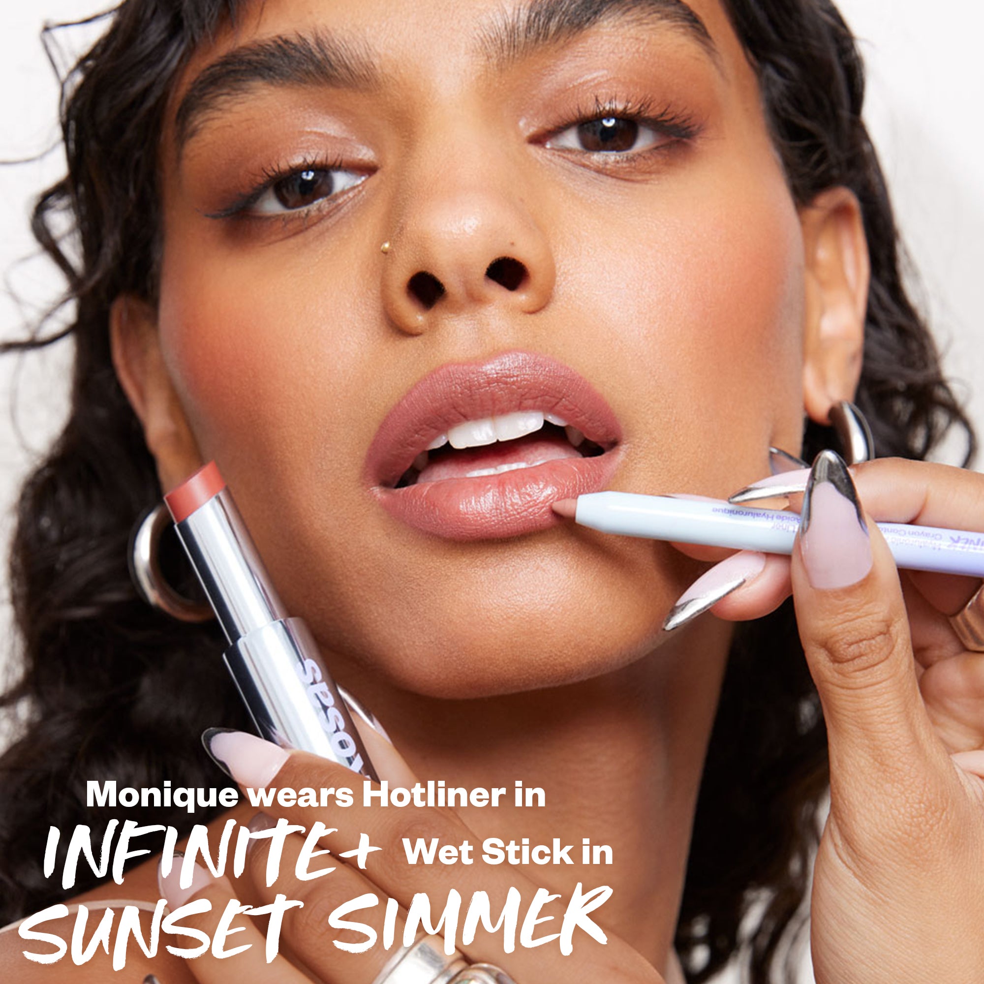 Kosas-Hotliner Hyaluronic Acid Contouring Lip Liner-Makeup-3_ModelPairing-Infinite-The Detox Market | Infinite - Warm Pinky Brown