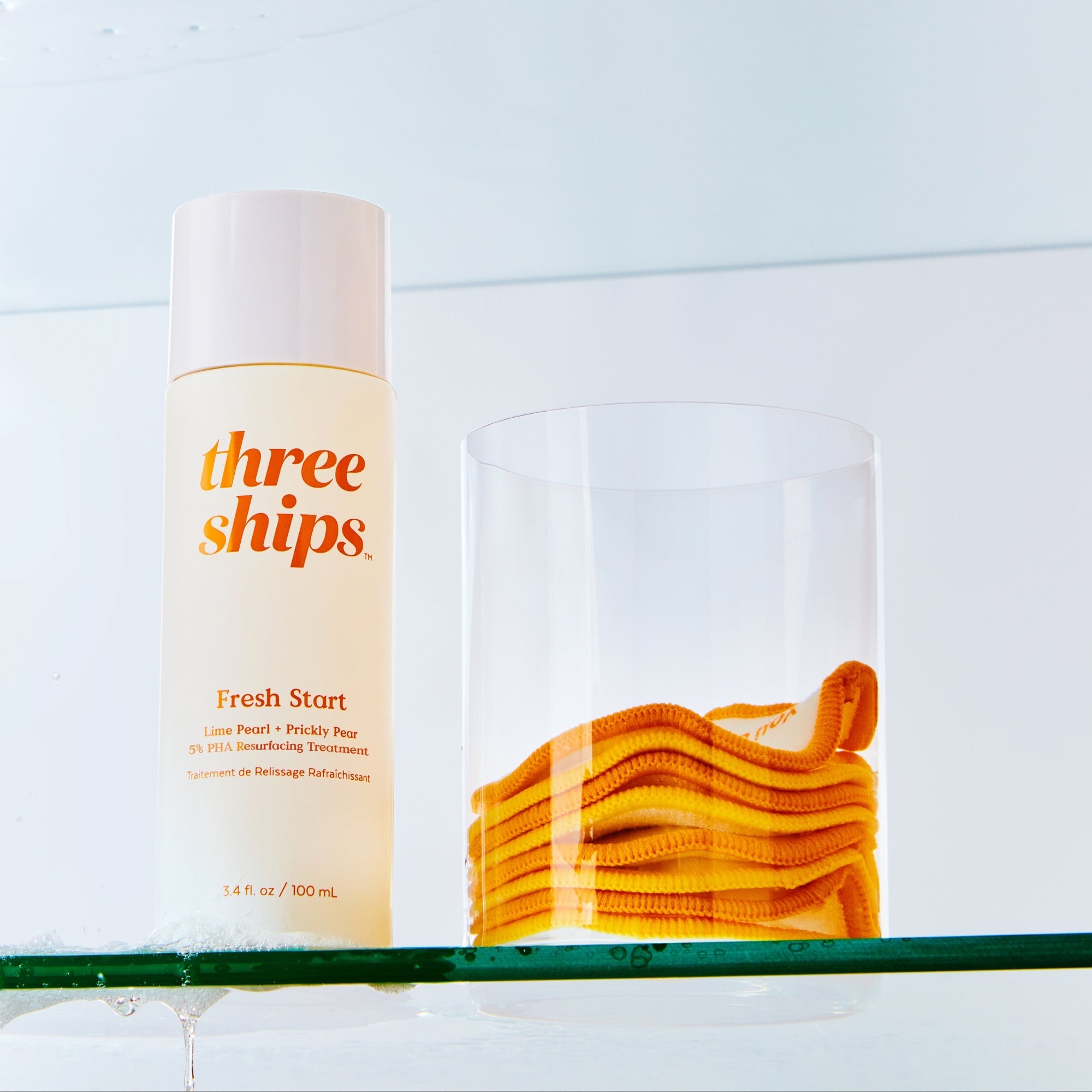 Three Ships-Fresh Start Lime Pearl + Prickly Pear 5% PHA Resurfacing Treatment-Skincare-628110639127_5_Shelfie-The Detox Market | 