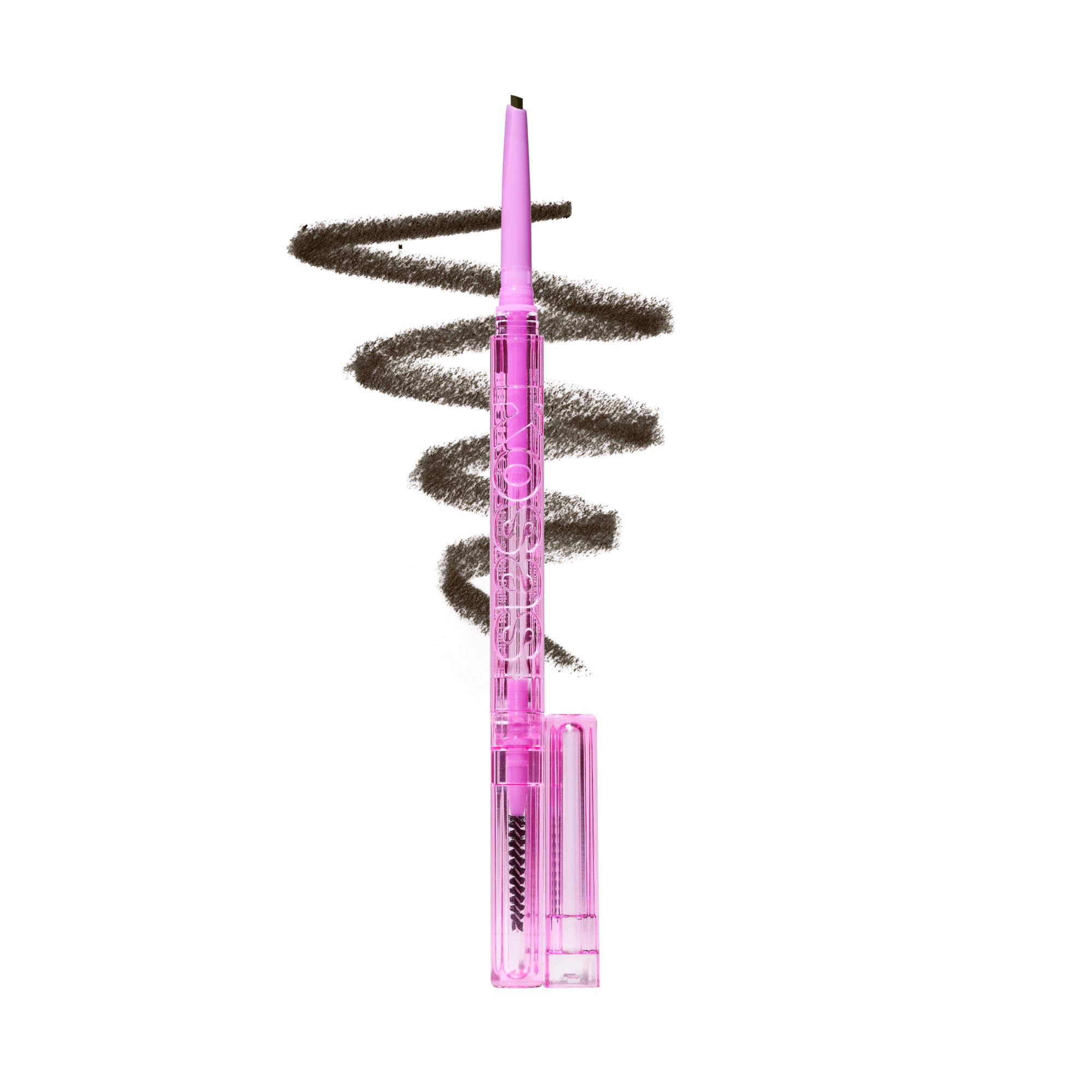 Kosas-Brow Pop Dual-Action Defining Pencil-Makeup-BROWPOPDL_BROWNBLACK_SMUDGE-The Detox Market | Brown Black - Soft Brown black