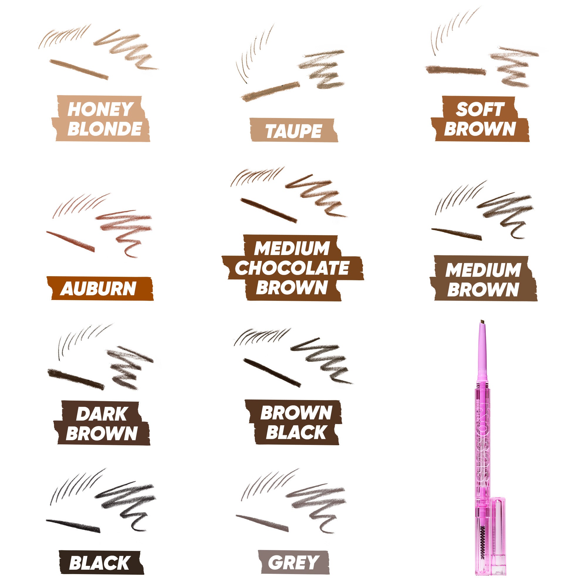 Kosas-Brow Pop Dual-Action Defining Pencil-Makeup-BROWPOP_DualAction_PDP_NA_Shades_11.2024-The Detox Market | Always