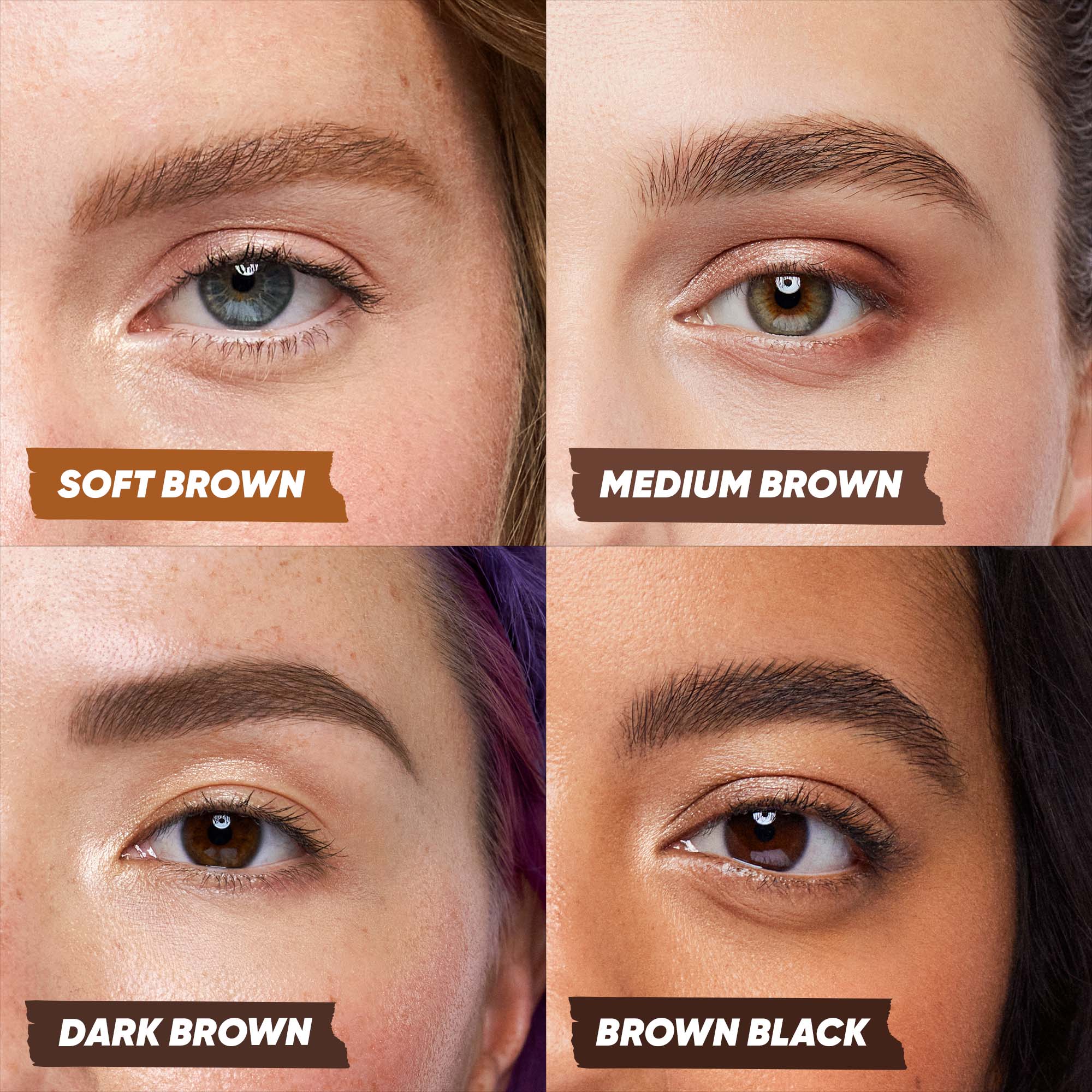 Brow Pop Nano Ultra-Fine Detailing Pencil - Makeup - Kosas - BROWPOP_Nano_PDP_NA_ShadeChartformediumbrownanddarkbrown- The Detox Market | Dark Brown
