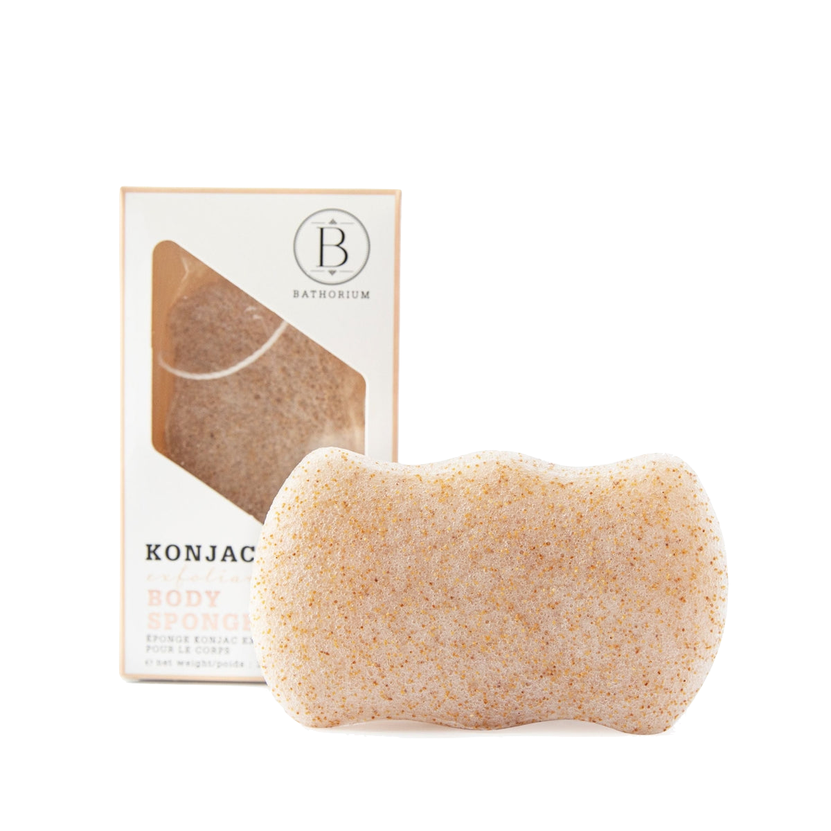 Bathorium-Konjac Walnut Shell Exfoliating Body Sponge-Body-BathoriumKonjacWalnutSponge-672975561048-The Detox Market | 