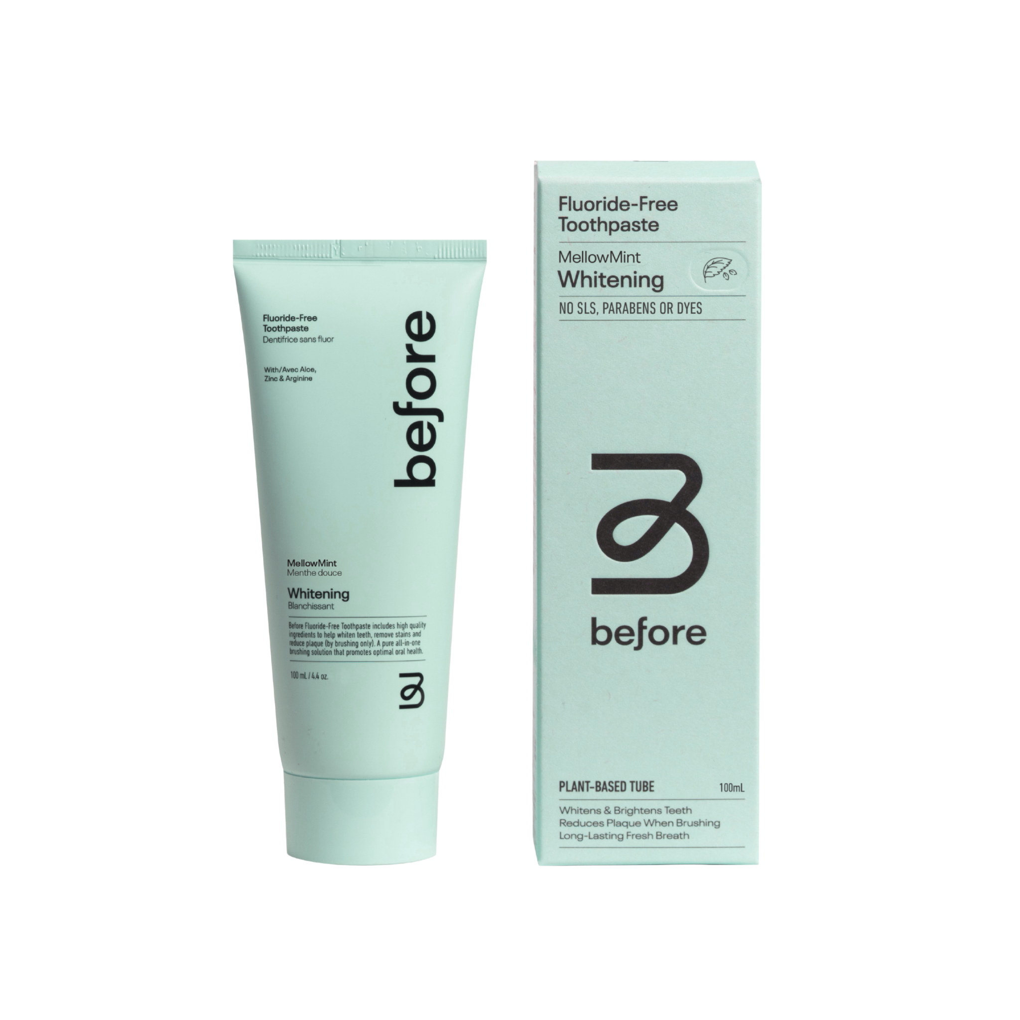 Before Oral Care-Before Fluoride-Free Mellow Mint-Body-Before_FluorideFree_MellowMint_100ml_1-The Detox Market | 