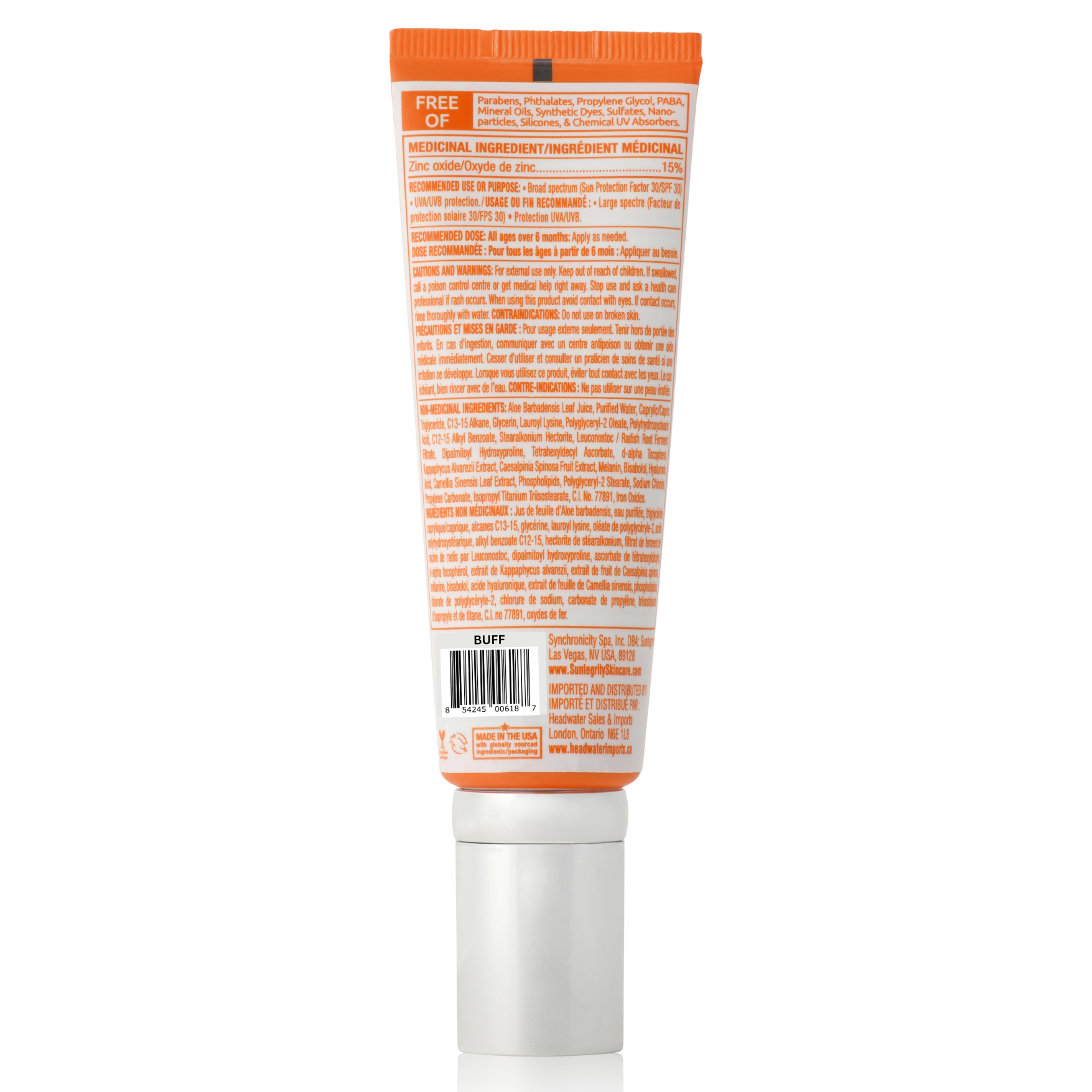 Suntegrity-Impeccable Skin SPF 30-Sun Care-CanadaImpeccableSkin-Buff_back-The Detox Market | 