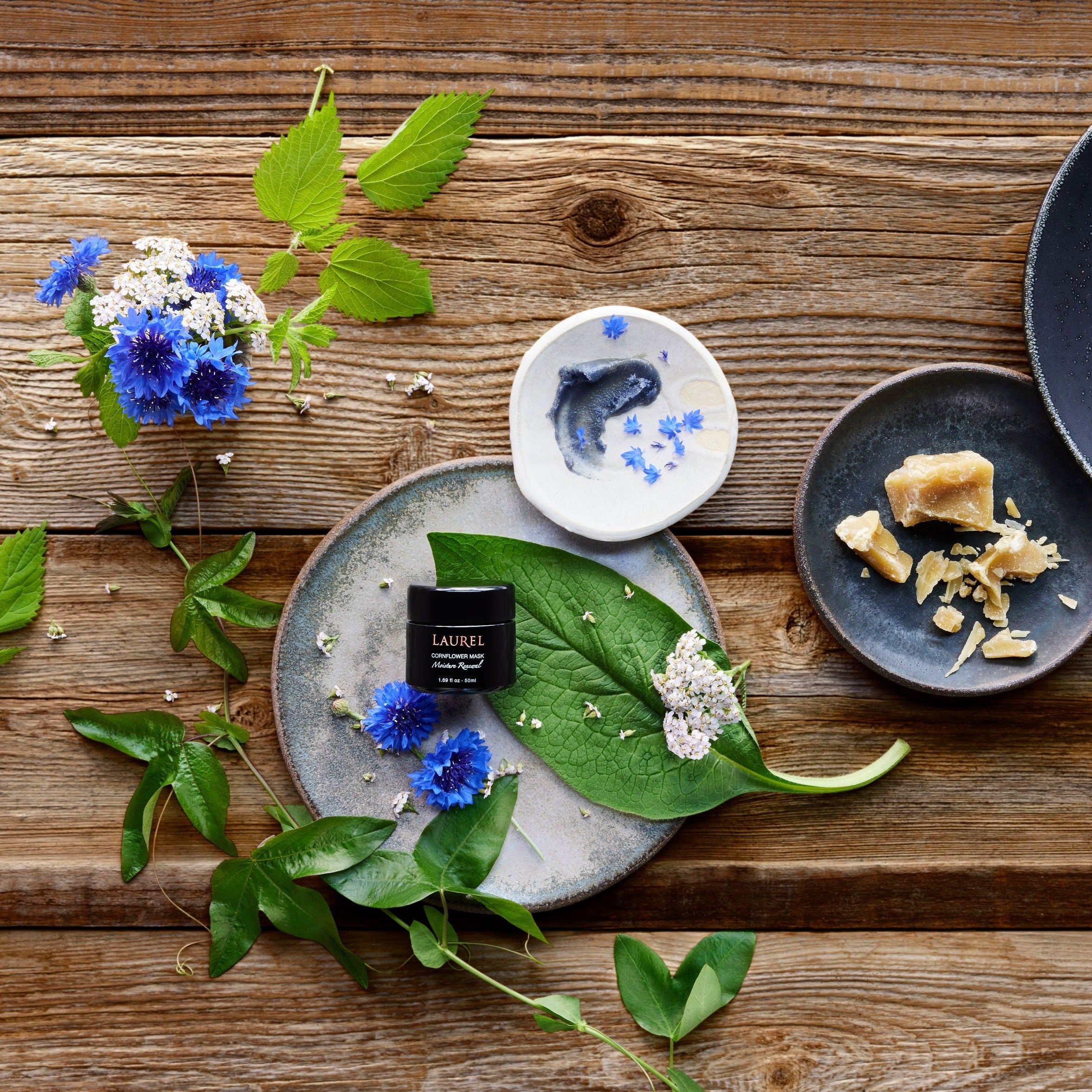Laurel Skin-Cornflower Mask-Skincare-CornflowerMask_Styled-The Detox Market | 
