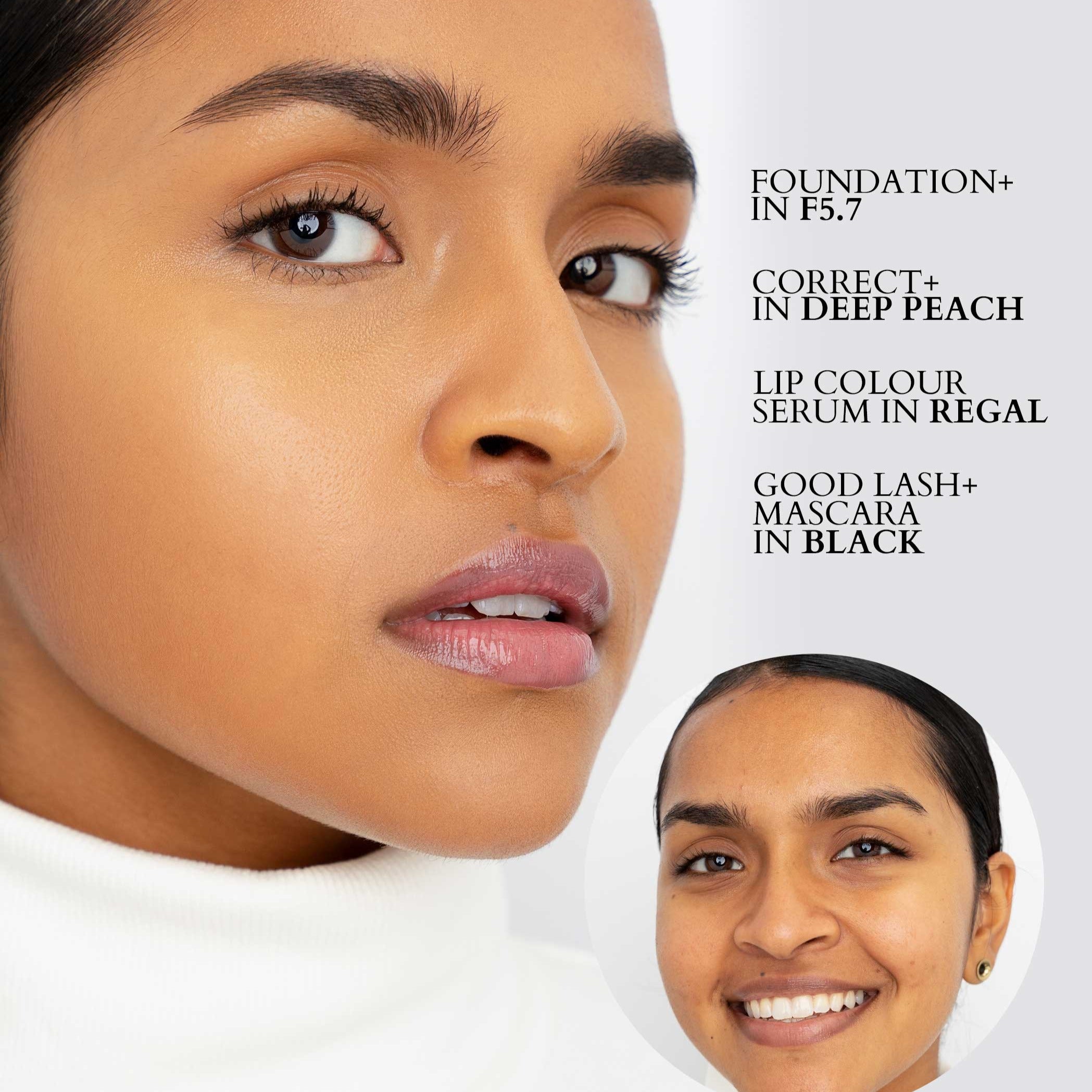 Correct + - Makeup - Fitglow Beauty - Corrector_DeepPeach_model_DTC - The Detox Market | Deep Peach