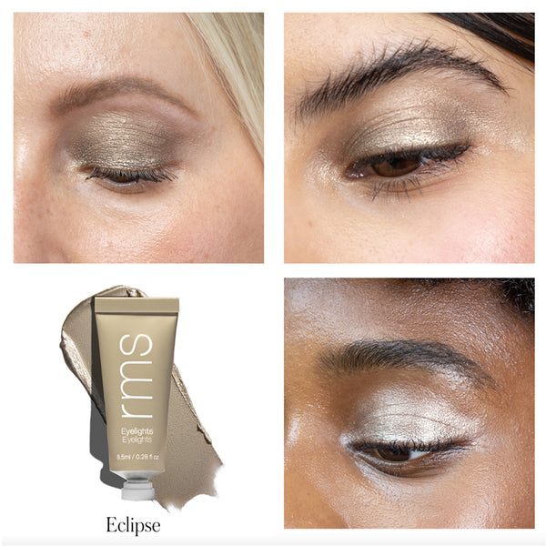 Eyelights Cream Eyeshadow - Makeup - RMS Beauty - ECLIPSE-QUAD_png - The Detox Market | Eclipse - Mossy silver