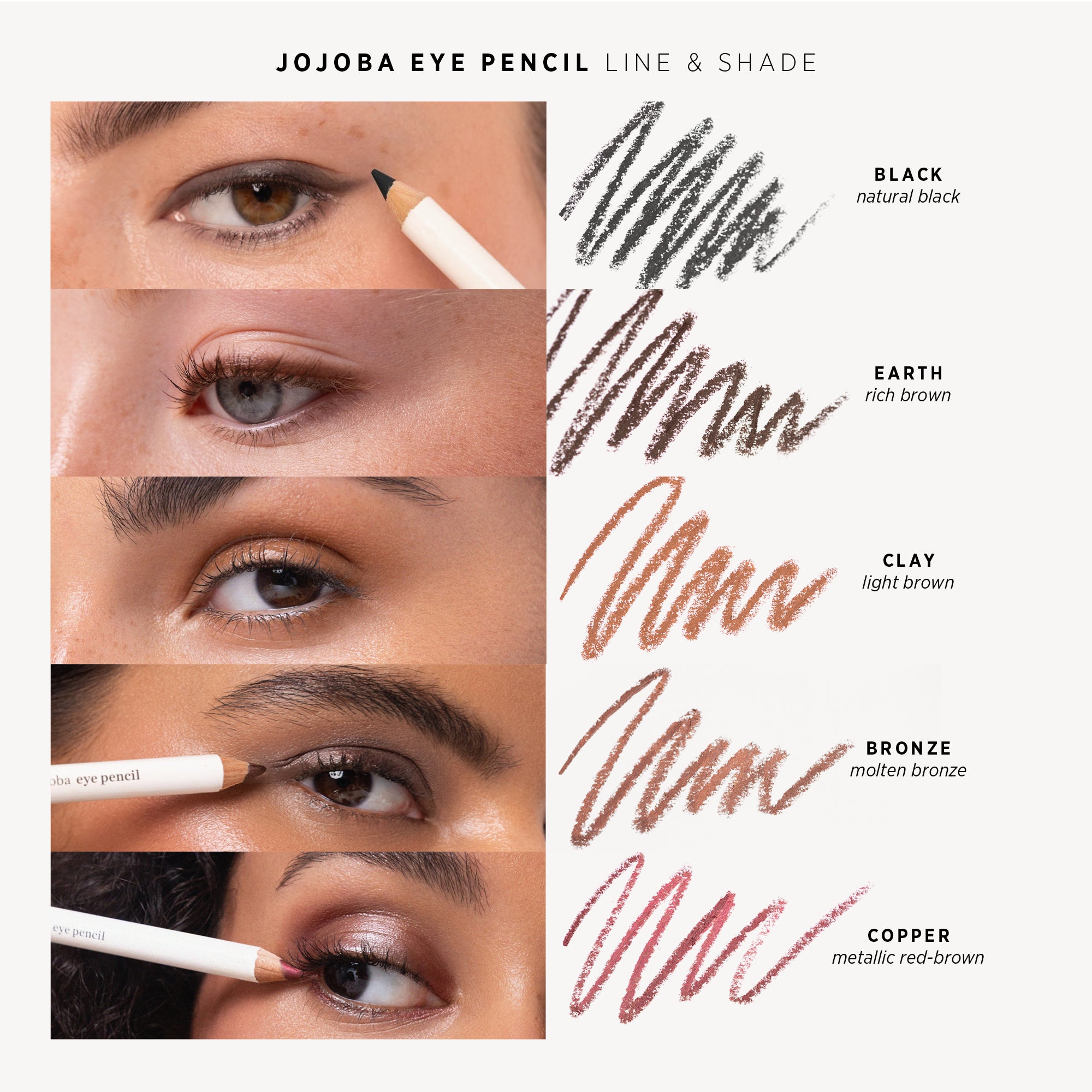 Ere Perez-Jojoba Eye Pencil-Makeup-ErePerez-JojobaEyePencil-All-SQ-ShadeChart-The Detox Market | 