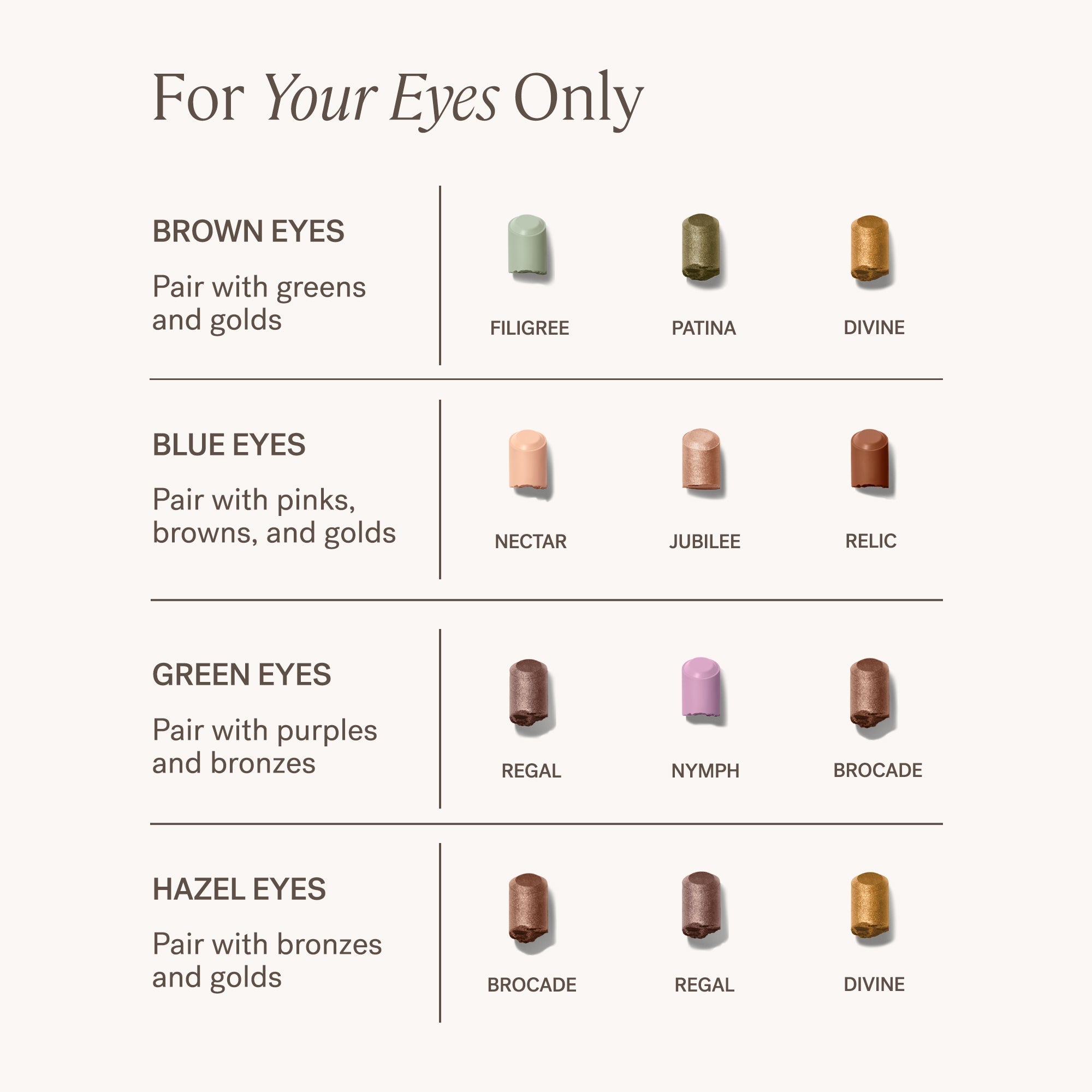 ILIA-Eye Stylus Shadow Stick-Makeup-ILIA_2023_EyeStylus-ShadesByEyeColor-2000x2000-The Detox Market  | Always