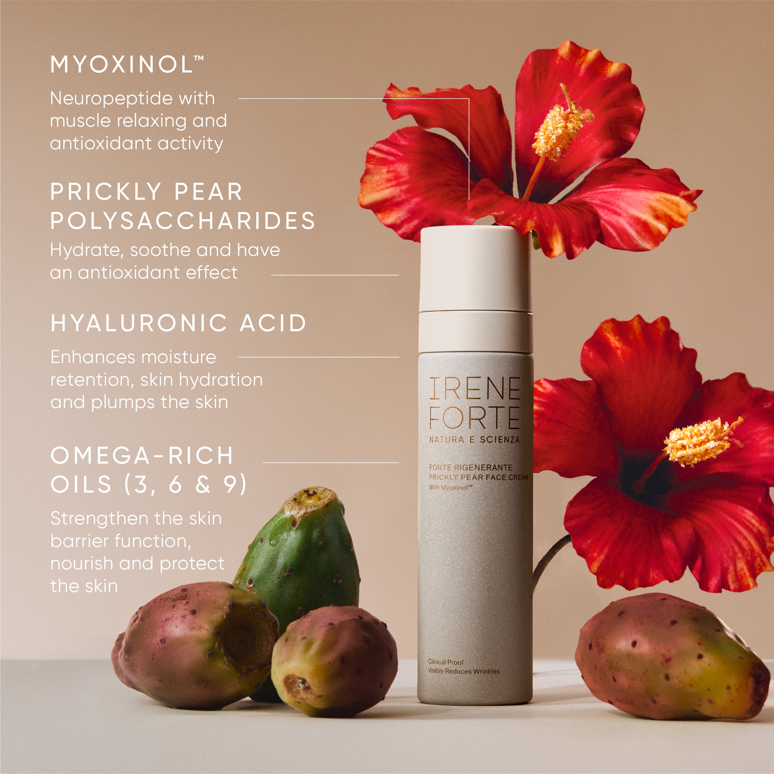 Irene Forte-Prickly Pear Face Cream With Myoxinol™-Skincare-IreneForteSkincarePricklyPearFaceCream2-The Detox Market | 