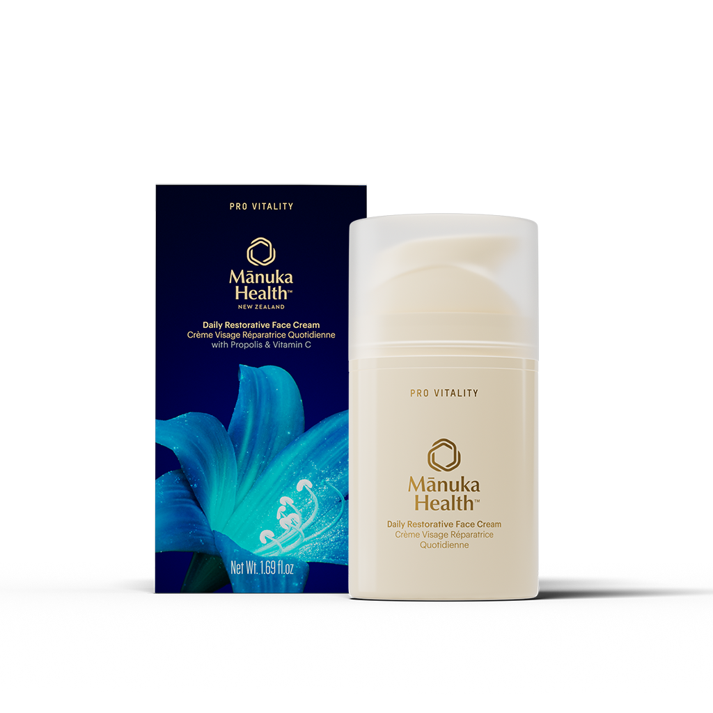 Mānuka Health-Pro Vitality Daily Restorative Face Cream With Propolis & Vitamin C-Skincare-MHNZProVitalFaceCreamCOSMOS50ml1.75fl.ozUS_PR04532-The Detox Market | 