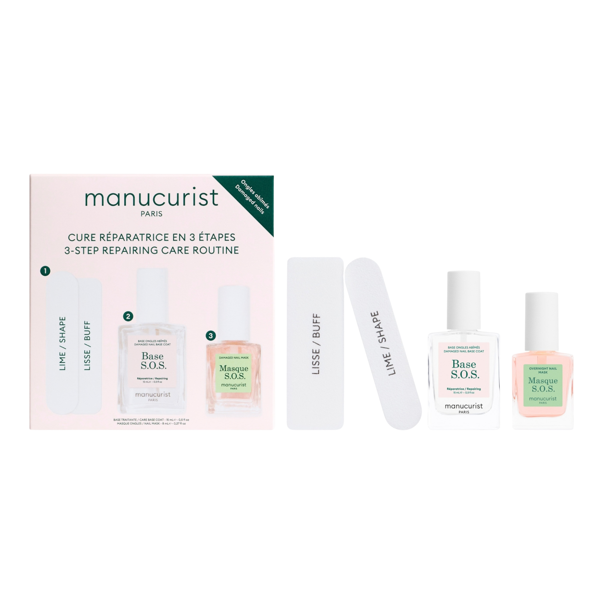 Manucurist-Repairing Nail Care Set - 3-Step Manicure For Damaged Nails-Makeup-Manucurist-RepairingNailCareSet-The Detox Market | 