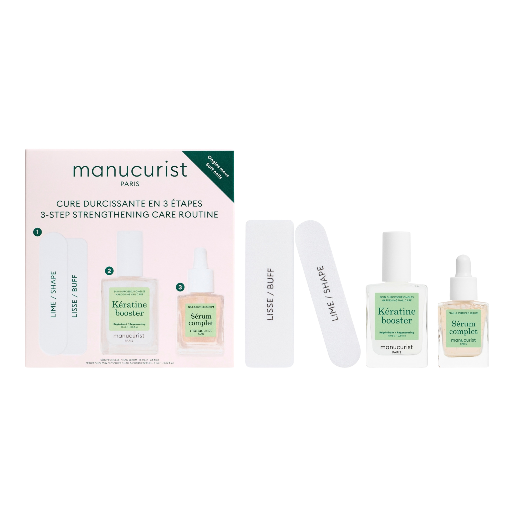 Manucurist-Strengthening Nail Care Set - 3-Step Manicure For Soft Nails-Makeup-Manucurist-StrengtheningNailCareSet-The Detox Market | 