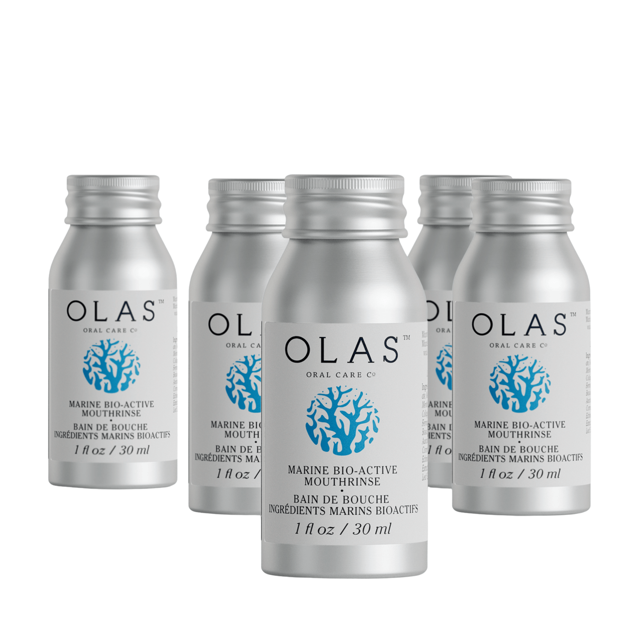 OLAS-Olas Marine Bio-Active Mouthrinse-5 Pack 30Ml Aluminum Bottles-Body-OLASMouthrinse-30mL-5-Pack-The Detox Market | 