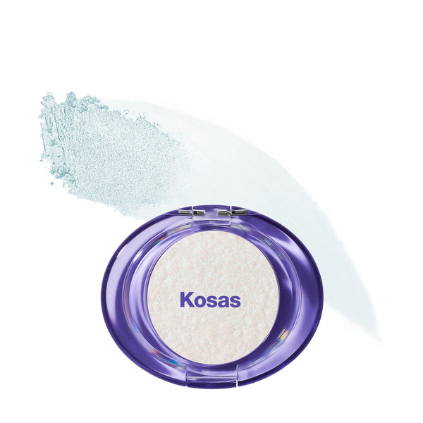 Kosas-Shiny Objects Wet Glisten Highlighter-Makeup-OpalineVessel_Swatch-The Detox Market | Opaline - Iridescent Blue-Green