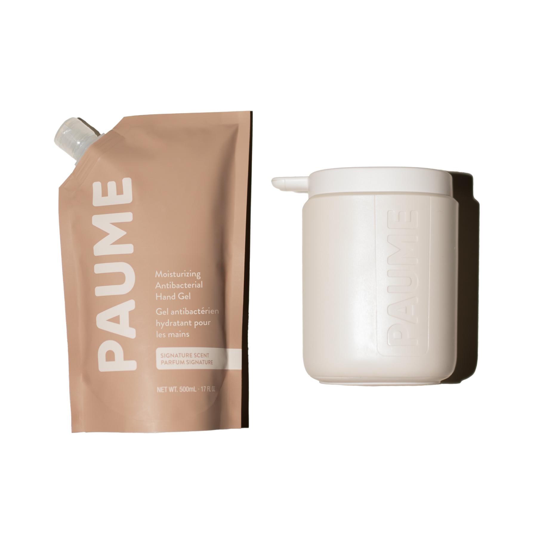 PAUME-At Home Sanitizer Kit: PAUME Pump + Refill Bag-Body-SANIDUOWHITETRANSPARENT-The Detox Market | 