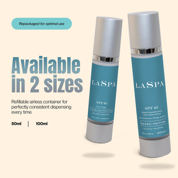 LASPA Naturals-Spf45 Mineral Sunscreen Lotion-Sun Care-SPF45-Repackaged-The Detox Market | 
