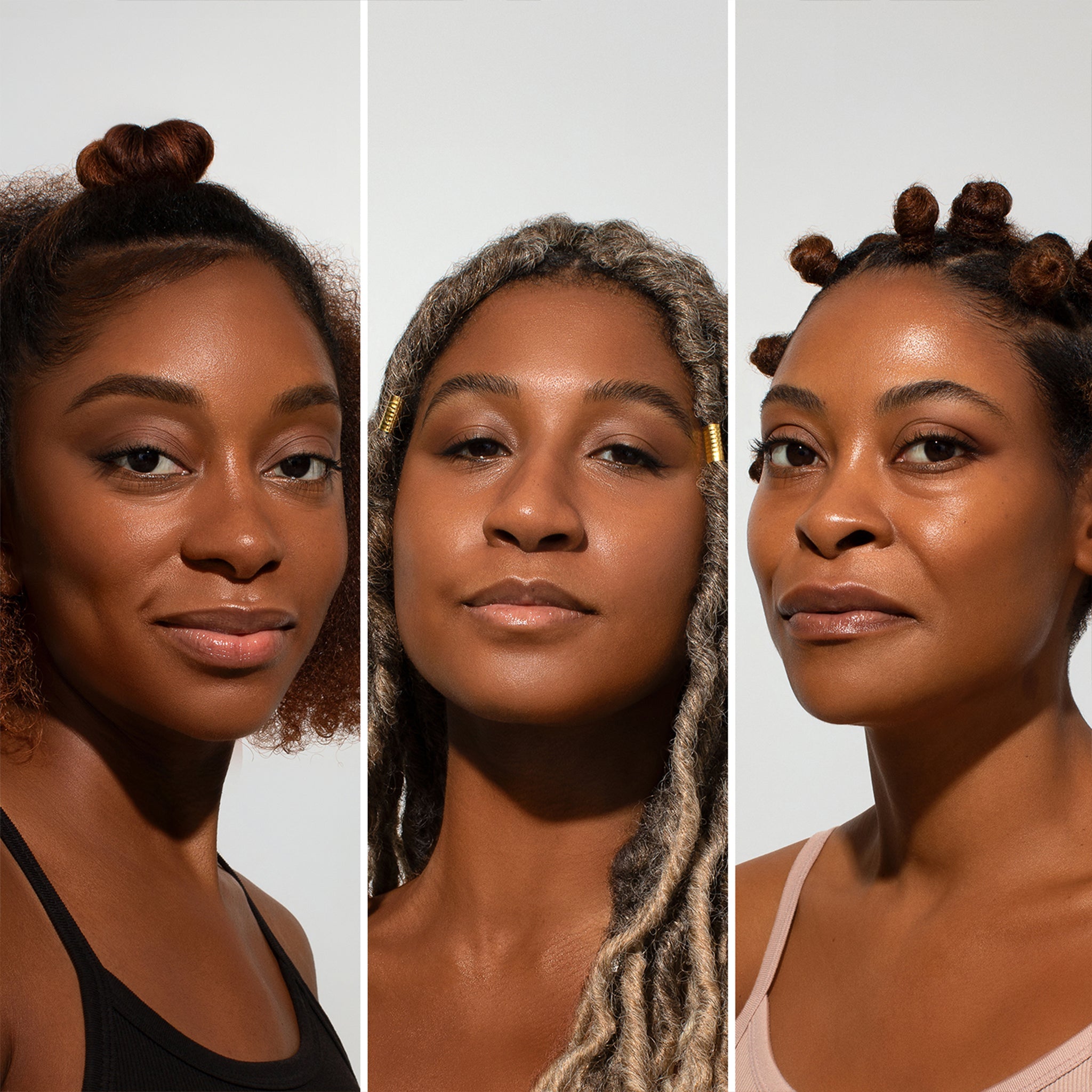 Odacite-Spf 50 Flex-Perfecting™ Mineral Drops Tinted Sunscreen-Sun Care-SPF50Tinted_model_04_collage-The Detox Market | 04 - medium deep with golden undertones