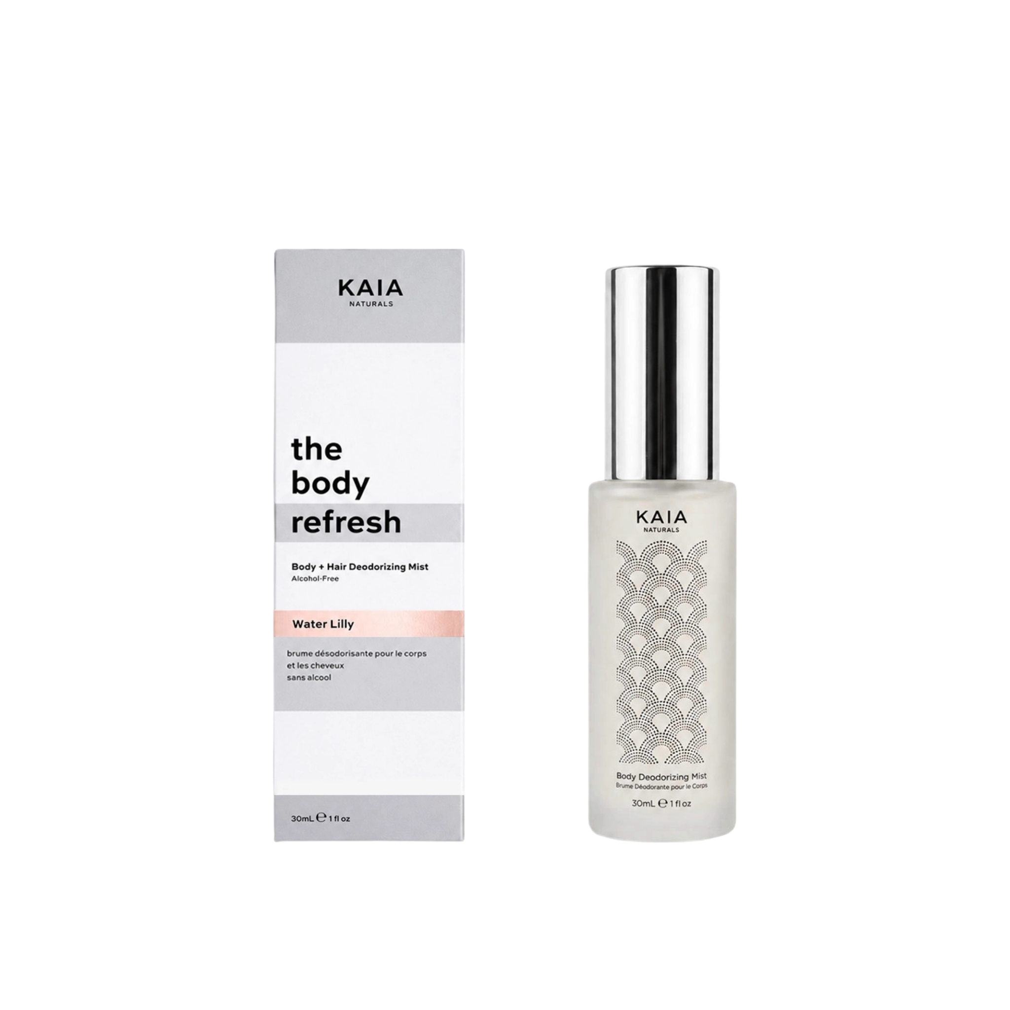 Kaia Naturals-The Body Refresh Body & Hair Deodorizing Mist - Water Lilly-Body-TheBodyRefreshBody_HairDeodorizingMist-WaterLilly30ml-The Detox Market | 30 ml