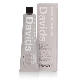 Davids-Peppermint+Charcoal Premium Natural Toothpaste-Full Size-