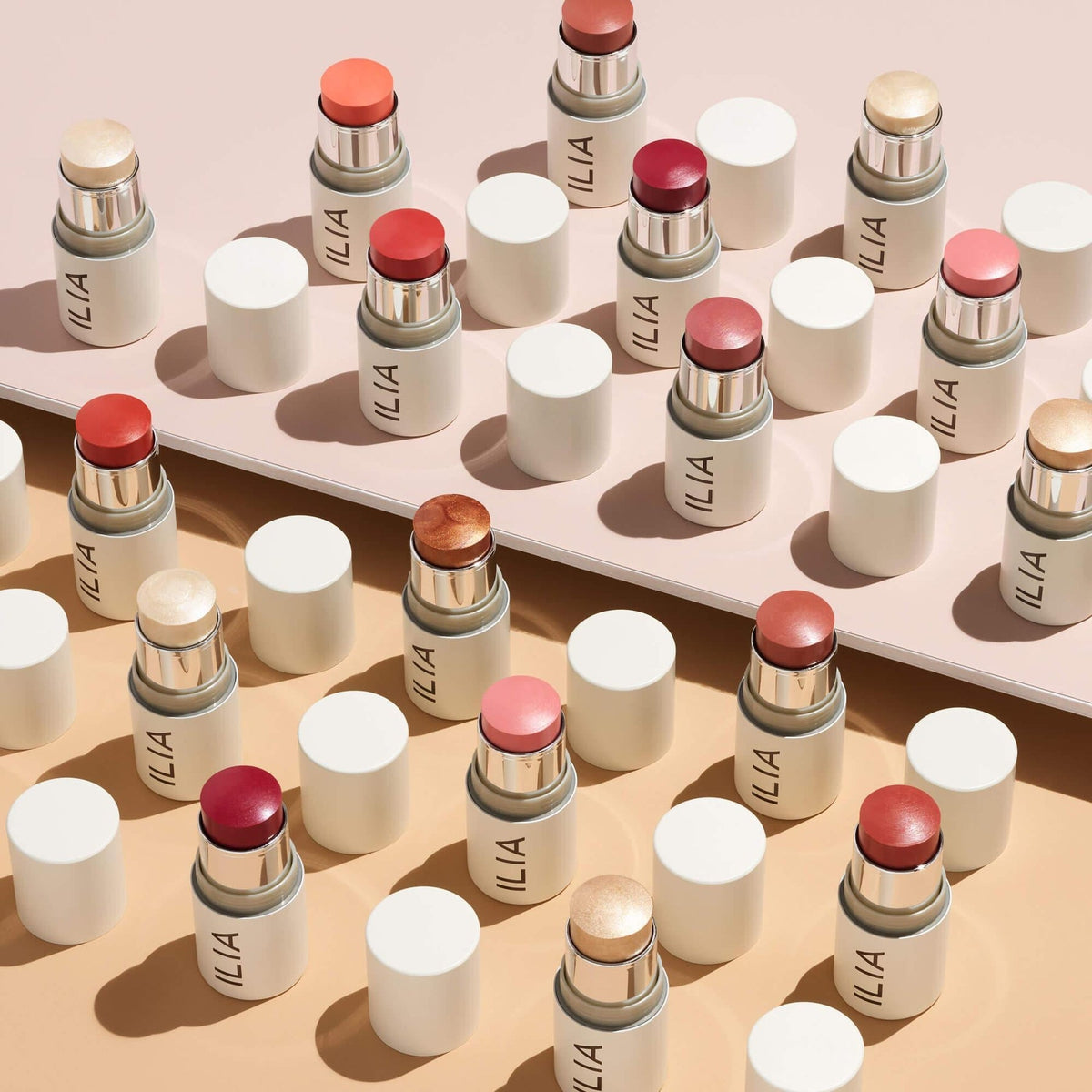 ILIA-Multi-Stick Cream Blush + Highlighter + Lip Tint-Makeup-ILIA_Multi-stick_Hero_1-The Detox Market | Always