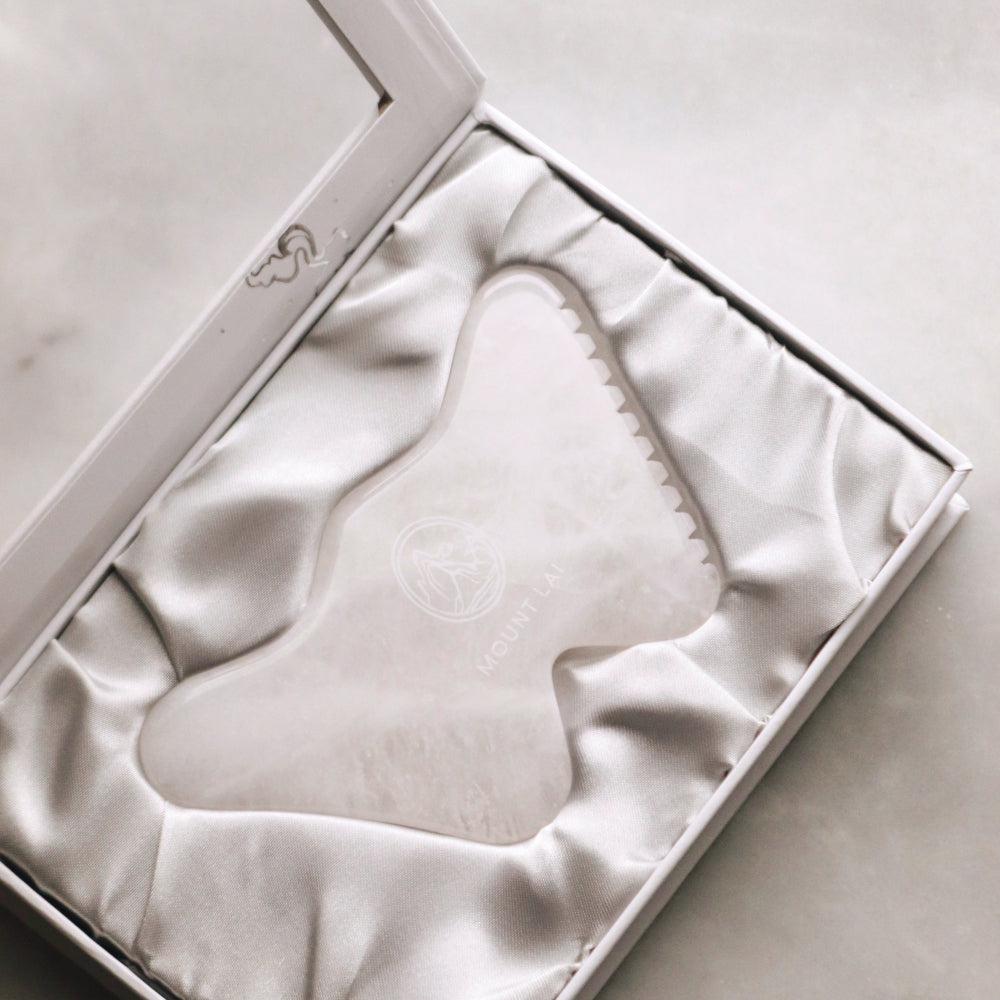 Mount Lai-The Vitality Qi White Jade Gua Sha Sculpting Tool-